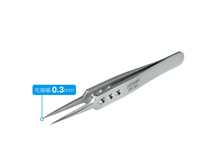森川贸易日本宝三 HOZAN PP-101尖端带卡齿抓取力 精密镊子