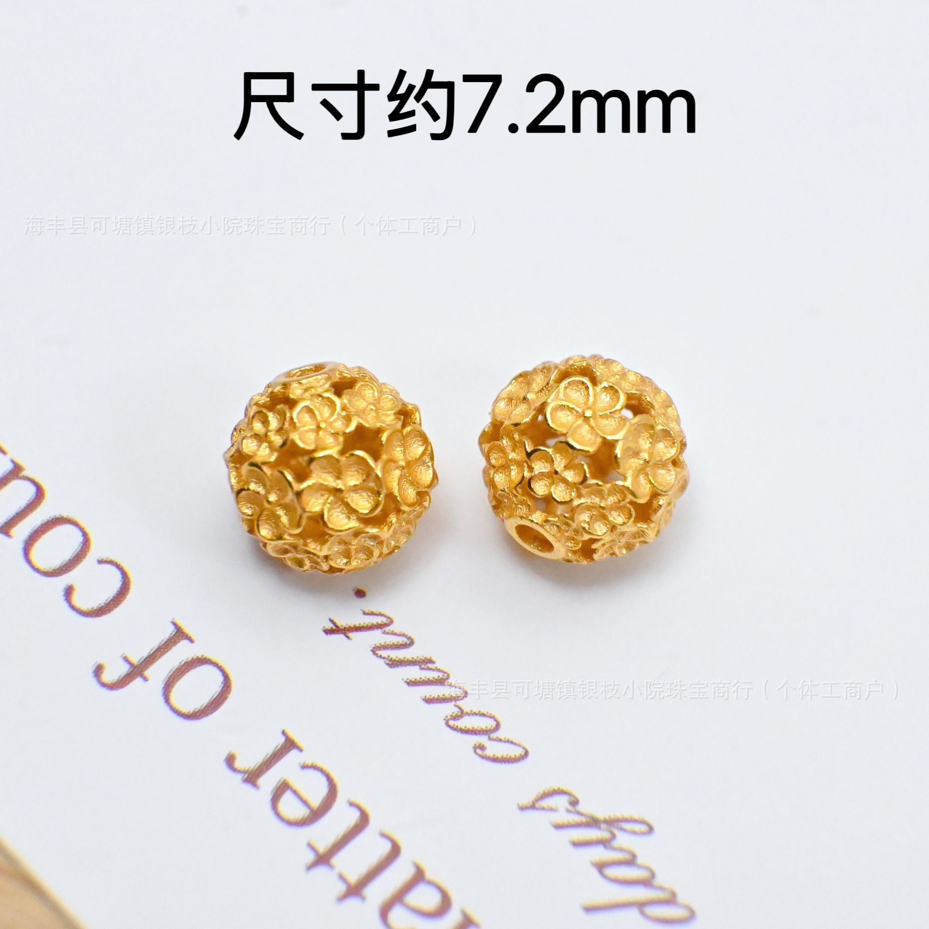 S925 Silver Ancient Gold DIY Through-Hole Accessories Cut Out Gourd Spacer Bead Pendant Lifting Braided Bracelet Necklace Accessories