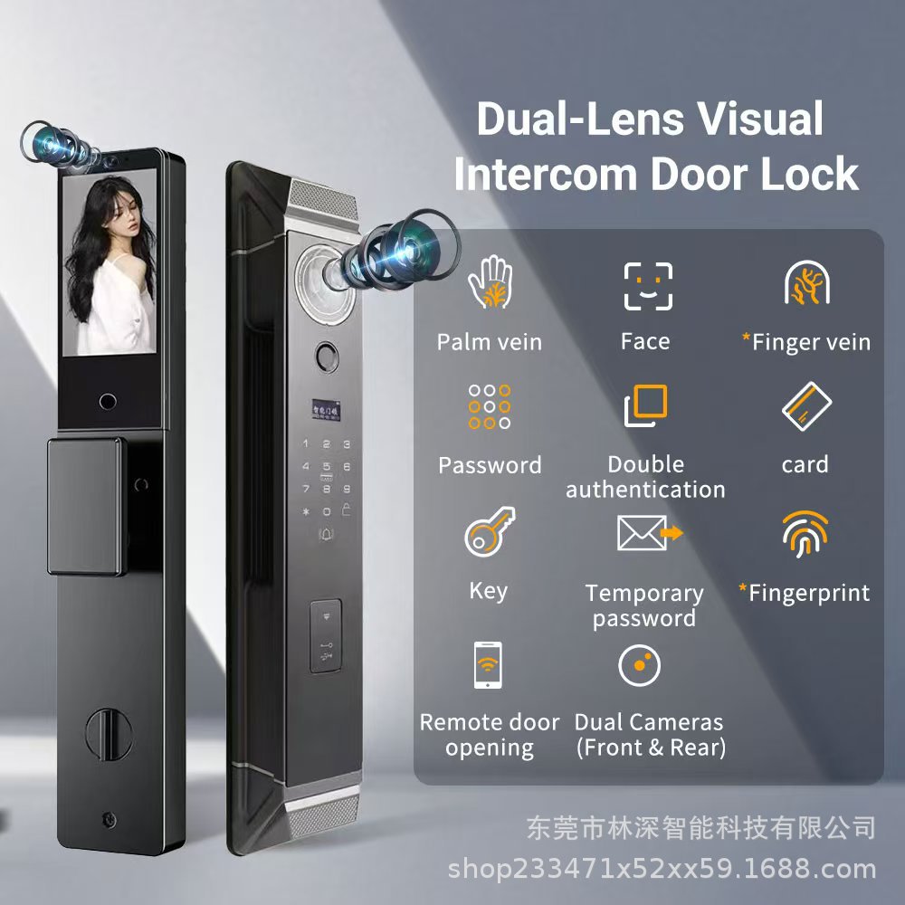 人脸识别掌静脉指纹锁全自动可视智能密码锁家用防盗门智能指纹锁