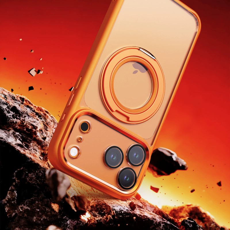 Чехол для телефона (Apple) серии iPhone 13–17, 360° вращающаяся магнитная подставка, съемная линза камеры