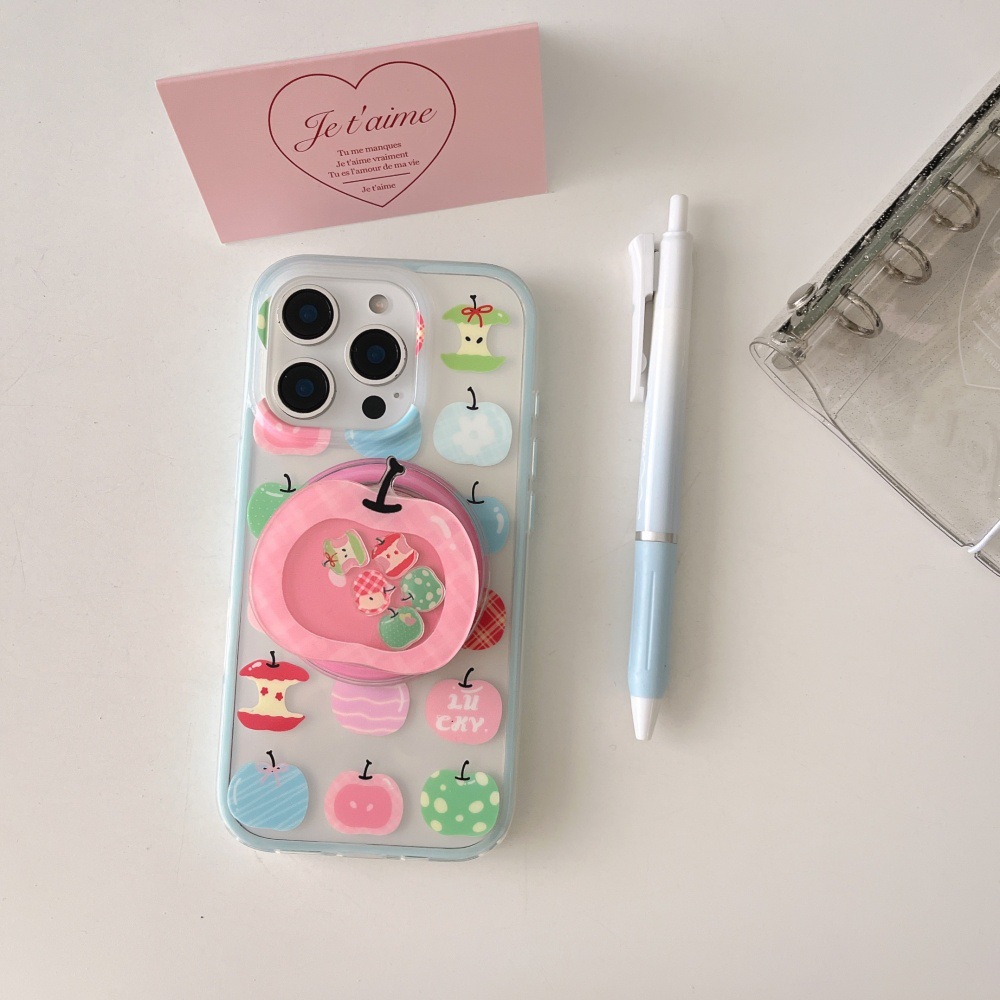 Dibujos animados creativos Pantalla completa Música mecedora de Apple Adecuado para Apple 16ProMax Funda para teléfono móvil 15/14 Asión magnética 13 nicho