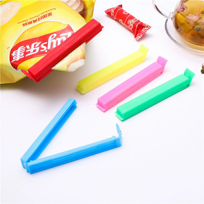 Красочный уплотнительный зажим, пластиковый уплотнительный зажим для пакетов для хранения свежести, зажим для чая, влагостойкий зажим для пакетов с едой.