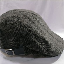 秋冬新款毛呢前进帽古英伦报童帽画家帽子简约格纹帽鸭舌帽