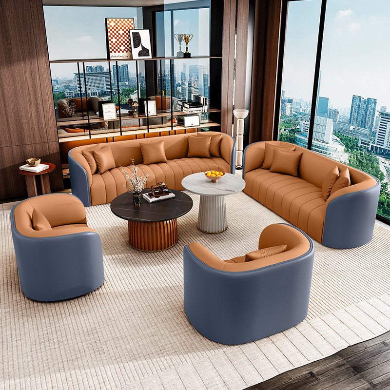 Light Luxury Business Sofa Sales Office Manager's Room Hotel Lobby Clubhouse Reception Room Meeting and Negotiation Tables and Chairs