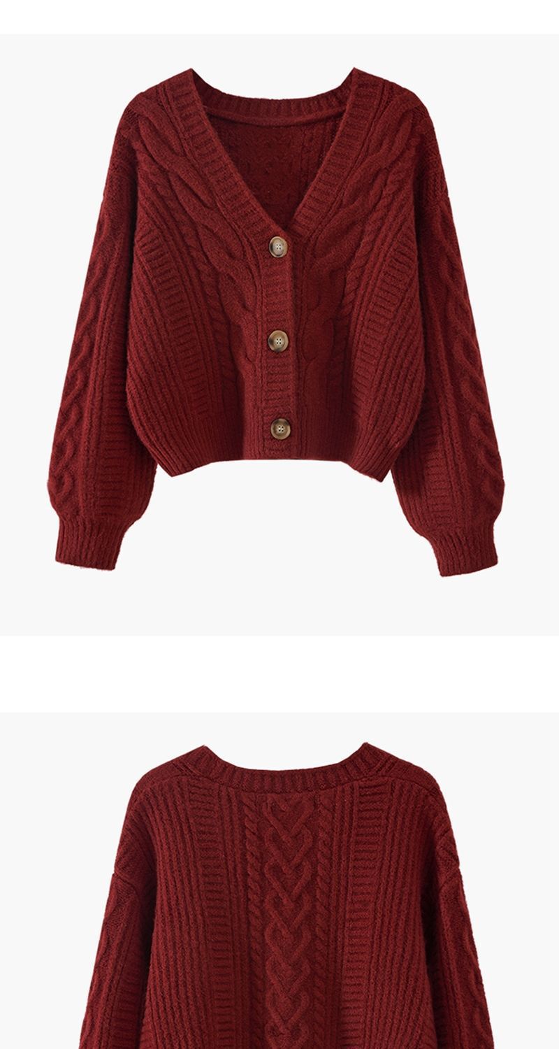 455g Weight Long Sleeve Sleeve Length Single Breasted Placket Type Wholesale Women's Casual Solid Color Long Sleeve Button Sweaters & Cardigans