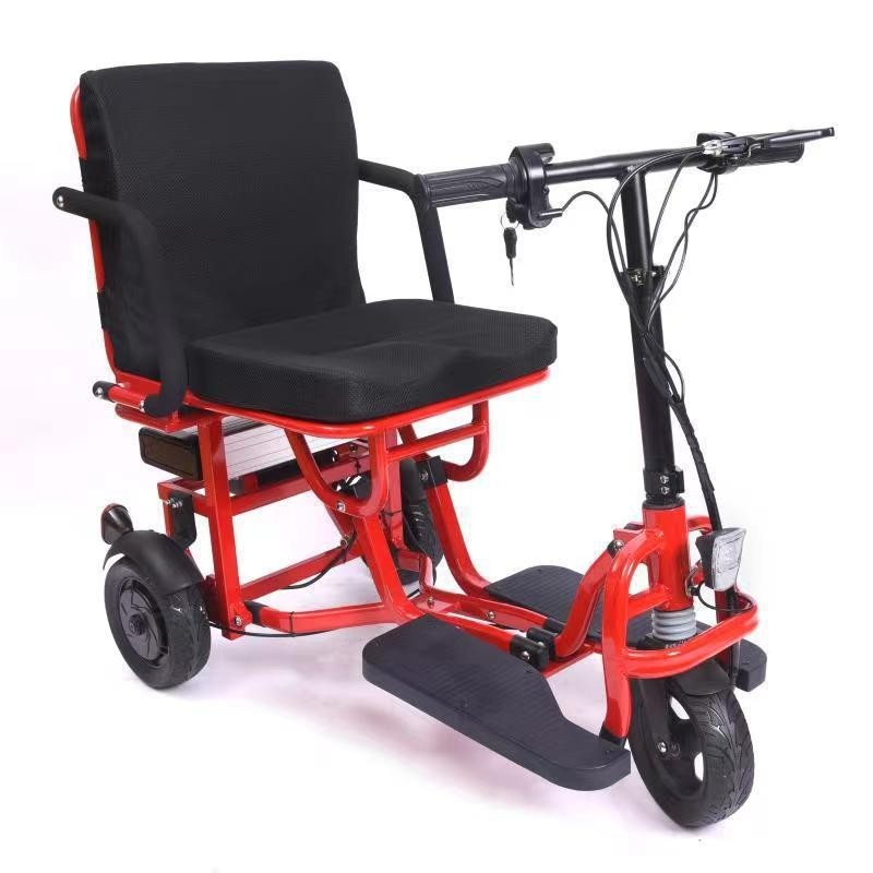 Cross-border export dual-motor-driven aluminum alloy folding electric scooter for the elderly