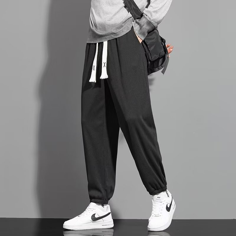 Pantalones para hombres, pantalones de diseño, pantalones de callejera sueltos, pantalones casuales de piernas anchas, tendencia