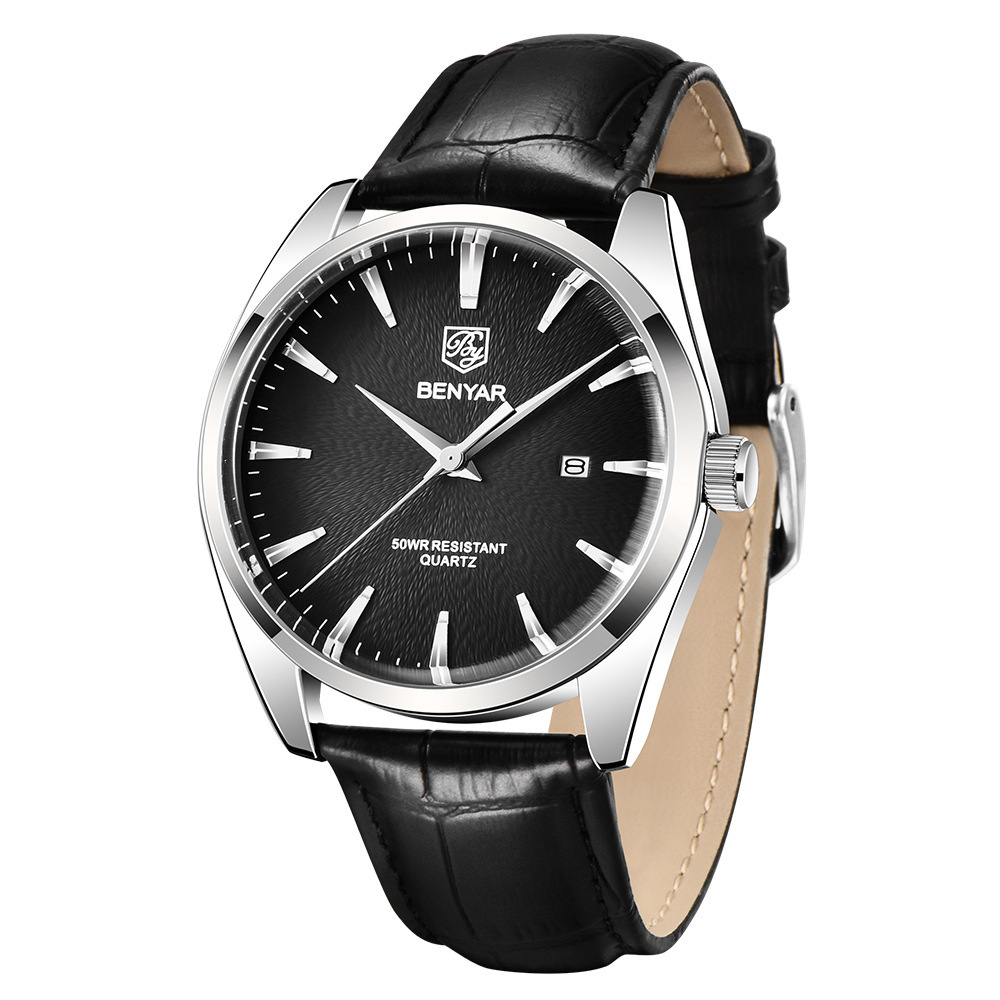 Reloj de cuarzo impermeable para hombre, elegante, sencillo y moderno, modelo 5163 - Estilo de negocios de lujo/Ru Nuevo con etiquetas_voghion.com
