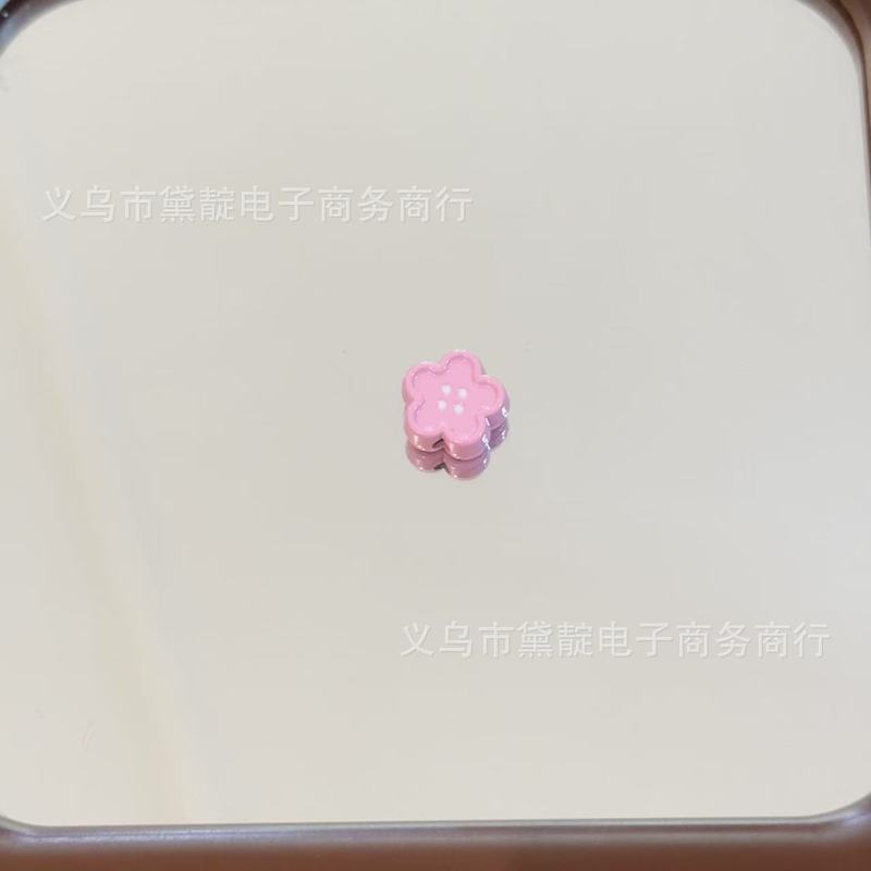 烤漆合金花朵纽扣串珠 diy钥匙扣手机链项链手链耳环服装饰品配件|undefined