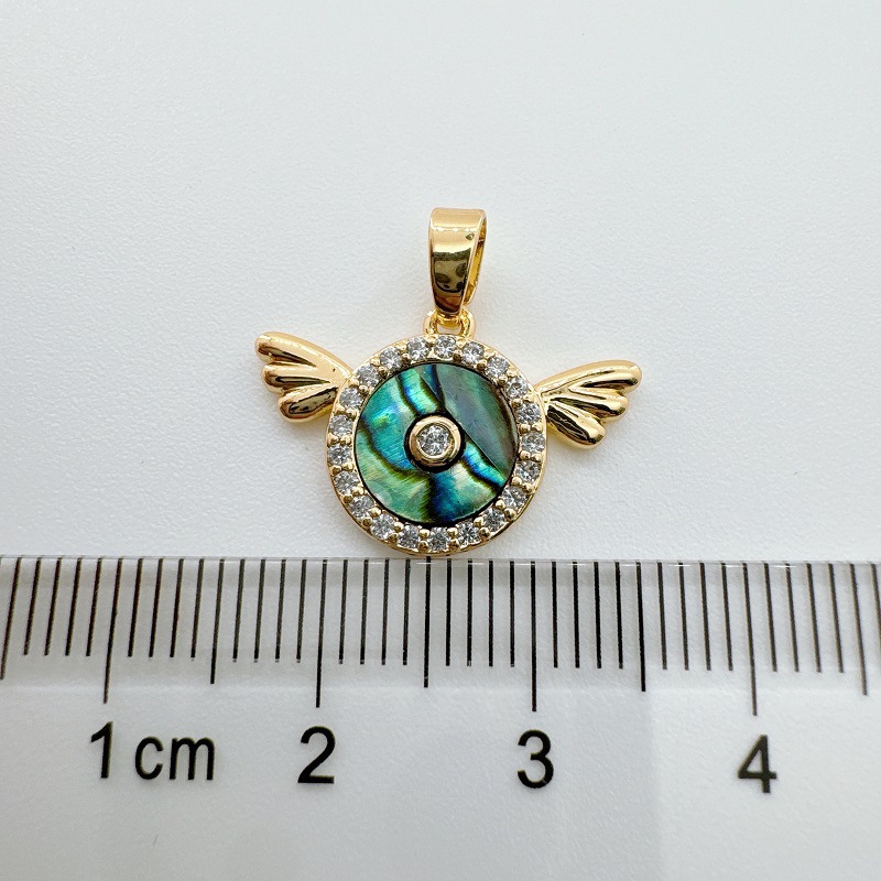 5g Weight Pendant Jewelry Making Type 15mm Jewelry Making Size Shell Inlay Material DIY Jewelry Accessories Classification 1 Piece Quantity Copper Material Heart Shape, Crown, Wings Pattern Plating, Inlay Design Classic Style Style 1 Piece 15mm Copper Shell Heart Shape Crown Wings Pendant 12