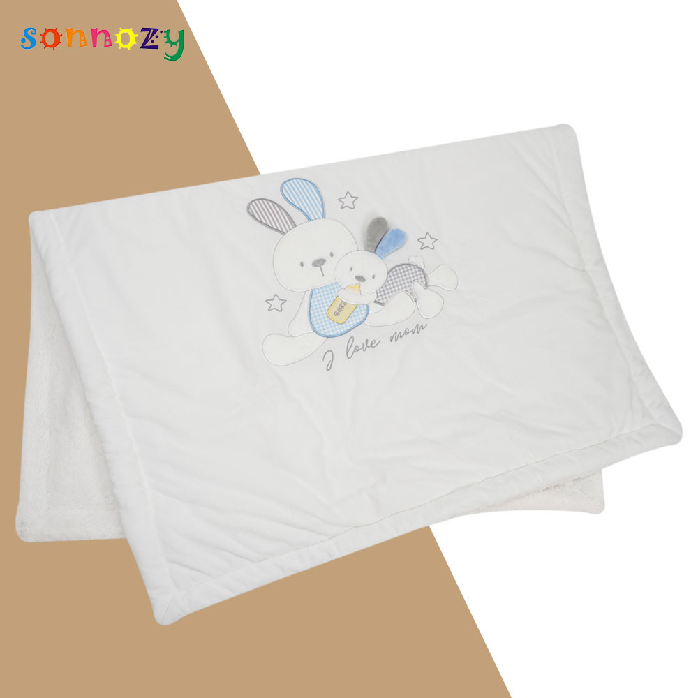 Bebé flanel doble engrosado edredón doble cara de dibujos animados para niños siesta manta calmante manta de peluche bebé