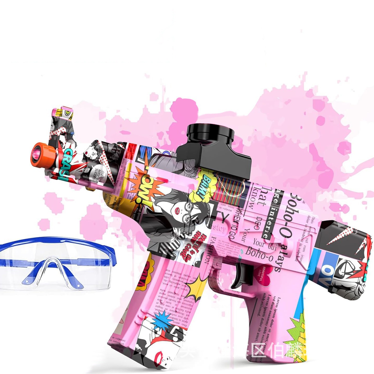 跨境热销儿童玩具枪AK M416沙漠之鹰户外gel ball 涂鸦发射器玩具