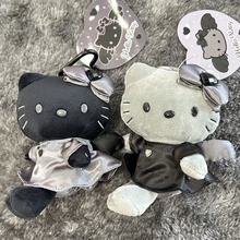 可爱NIC黑色天使恶魔Kitty猫咪毛绒玩具挂件银色公仔少女心好礼物