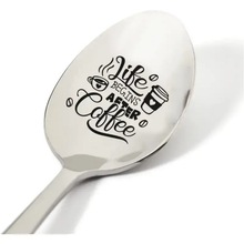 跨境热销不锈钢咖啡勺个性创意刻字勺子情侣节日礼物勺餐具