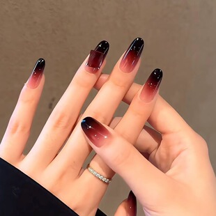 Hand-worn armour semi-finished prefabricated armour gradient nail polish spray semi-finished armour tri-color gradient rose shop