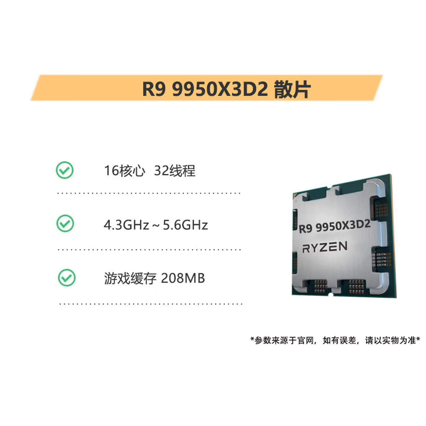 Процессор AMD Ryzen 9 9950X3D2 с двумя кэшами X3D, 16 ядер, 32 потока, чип CPU, совместим с x870