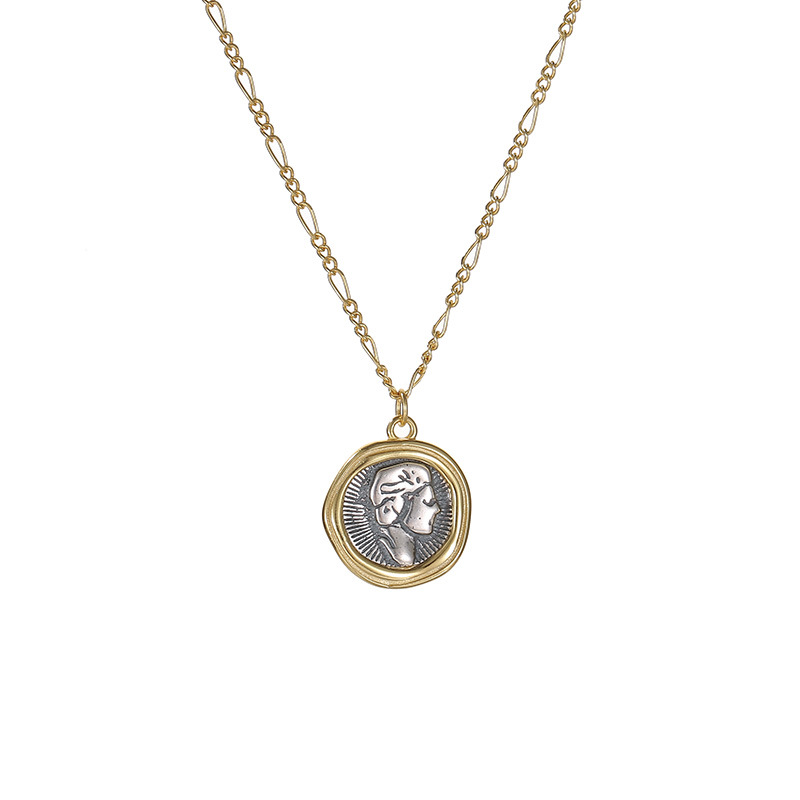 Collana con ciondolo ritratto in argento puro stile francese_voghion.com