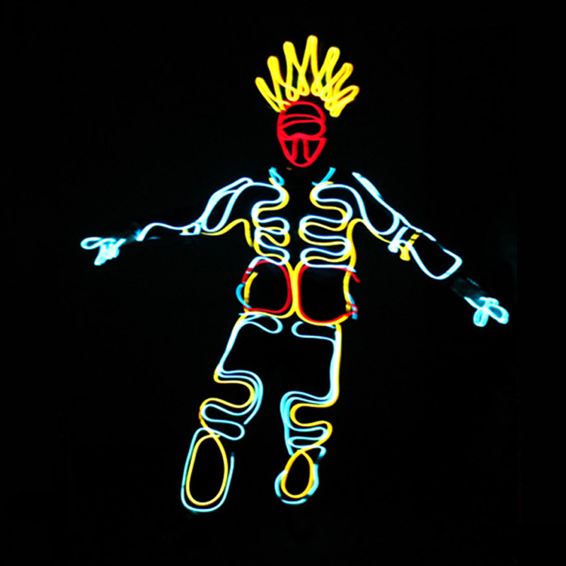 LED barra luminosa discoteca etapa apoyos el frío luz fluorescente danza rendimiento ropa grupo de danza principal forma de danza ropa luminosa