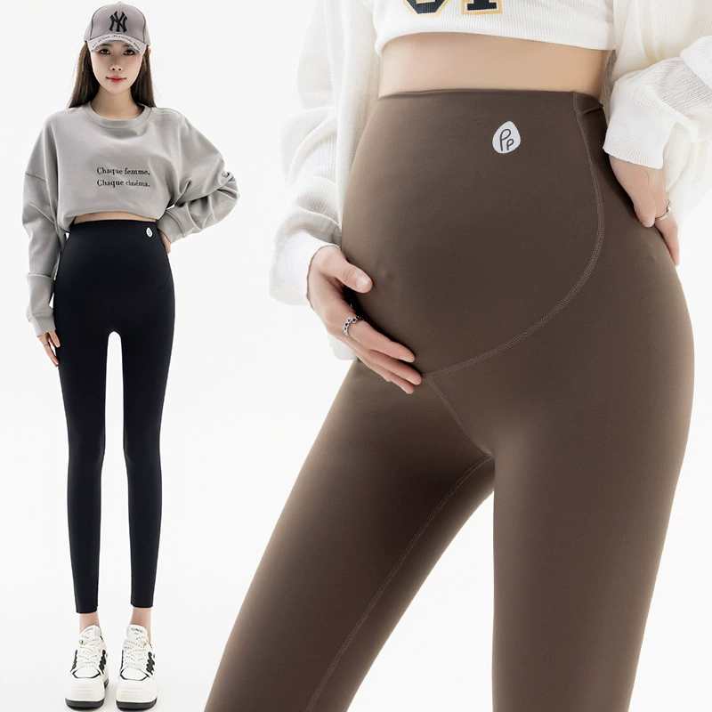 Леггинсы для беременных Женская весенне-осенняя верхняя одежда Ранняя беременность Брюки из овчины Осень Большие размеры Йога Брюки Барби Осенняя одежда