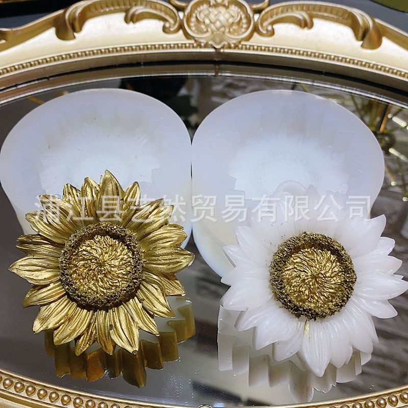 Girasol molde de silicona girasol aromaterapia yeso salida aire epoxi llavero material bricolaje Accesorios