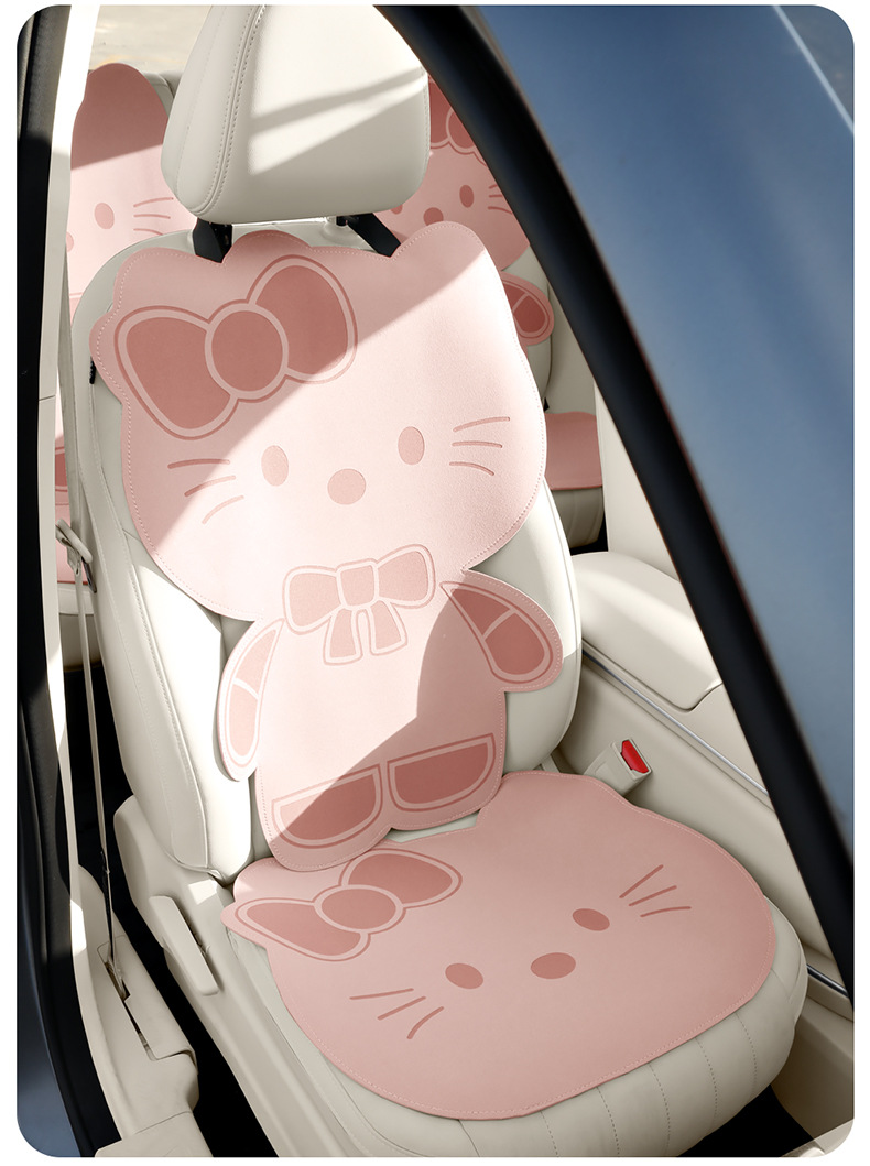 2026 Car Seat Cushion, Universal for All Seasons, Suede Seat Cushion, High-End Saddle Pad, Suede Seat Cover, Summer Slim Waist Design