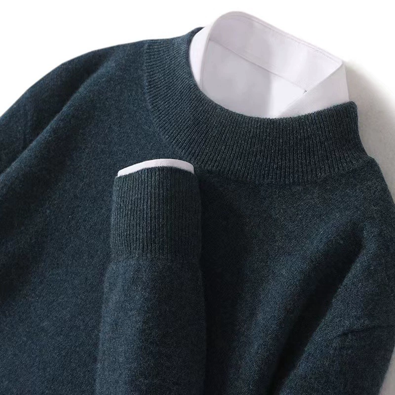 Demi-season woolen elite keep warm knitted sweater for leisure, plus size