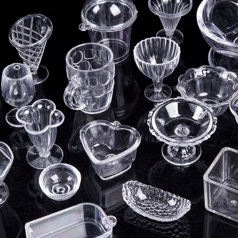 Plastic Simulation Mini Cup Sundic Cup Fish Tank Juice Cup Mini Food Play DIY Cream Glue Clay Container