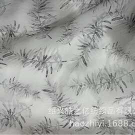天丝锦印花布春夏季连衣裙女装时装面料旗袍，国数码印家纺民族风