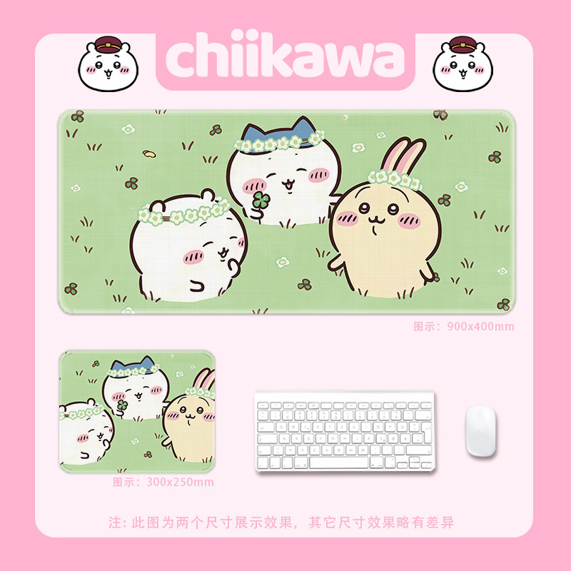 ジーカワマウスマットの大きいサイズの女の子のかわいい漫画の電気競争のゲームのノートパソコンのパッドのキーボードのテーブルのパッド|undefined