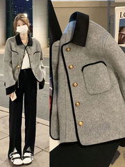 小香风大码法式短外套超好看女秋季时尚感微胖MM宽松百搭长袖上衣