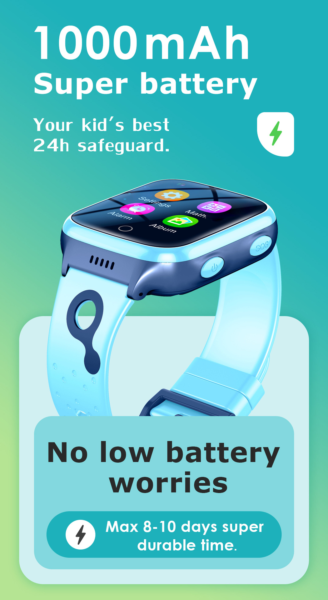K9 4G Barneklokke Videosamtale Telefonklokke med 1000 mAh Batteri GPS Wifi Plassering SOS Tilbakeringingsmonitor Smartklokke Barnegaver_voghion.com