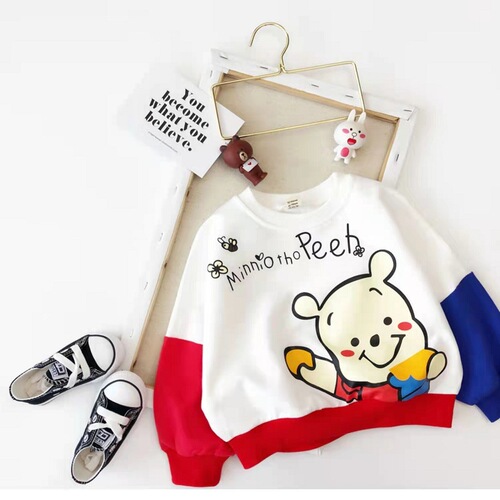 Children's Autumn Cotton Hoodie Sweatshirt Unisex Long Sleeve T-Shirt Single Top Baby Infants Toddler Hooded Sweatshirt Kids Clothing