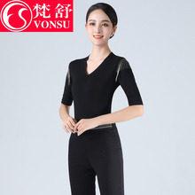 梵舒夏季新款形体训练服女优雅礼仪形体服舞蹈演出走秀练功服代发