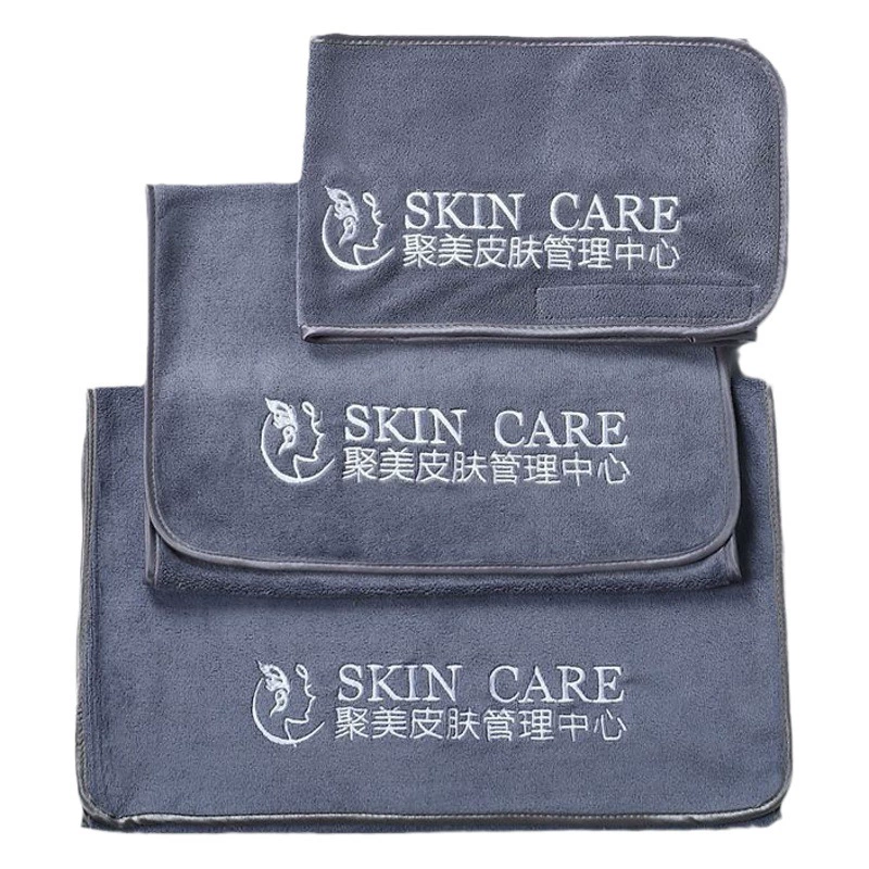 Набор из трех предметов для очищения лица в салоне красоты: повязка на голову из чистого хлопка, простыня, большое банное полотенце, полотенце для подушки, эксклюзивно для салонов красоты.