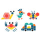 Wooden 180 Piece Creative Puzzle Toy Children's Early Childhood Educational Puzzle Varied Geometric Shape Interesting Tangram