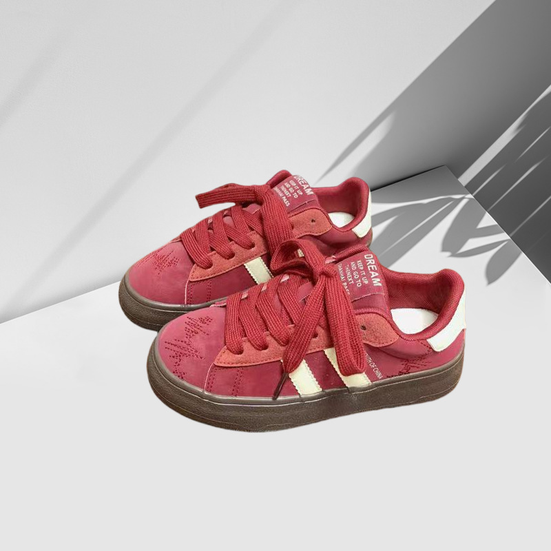Yuanbo versión coreana de pequeños zapatos blancos zapatos de cuero para mujer zapatos de lona arco iris 2024 nuevos zapatos casuales de todo fósforo para el cabello