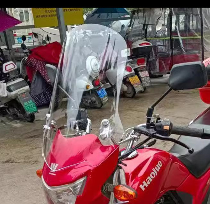 New Model Men's Motorcycle Front Windshield, Universal for Suzuki, Plexiglass Street Bike Modification, Honda-Specific Windscreen