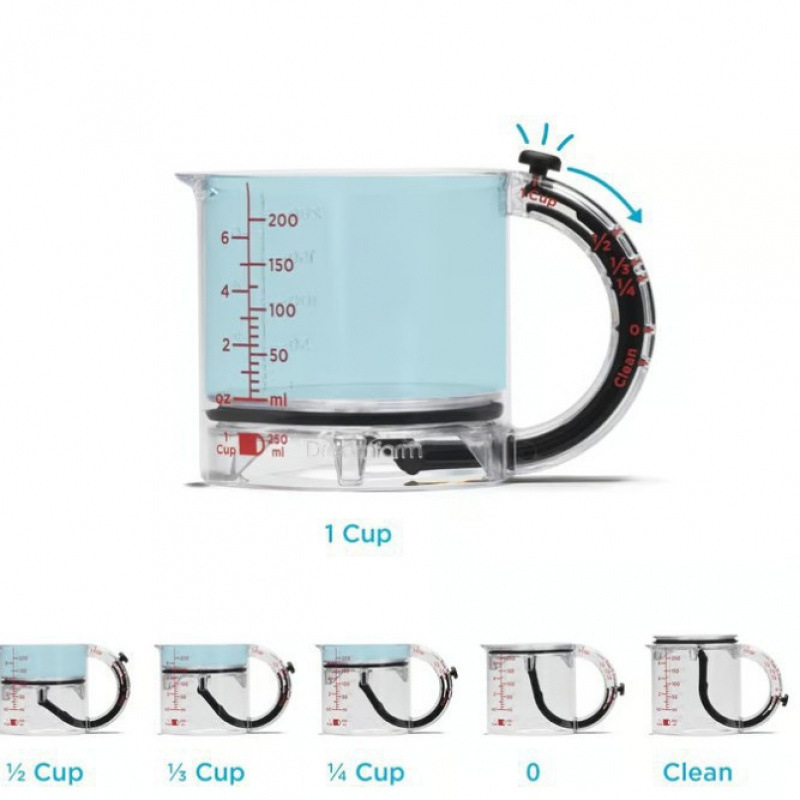 跨境新品 All-in-one adjustable measuring cup多功能可调节量杯|undefined