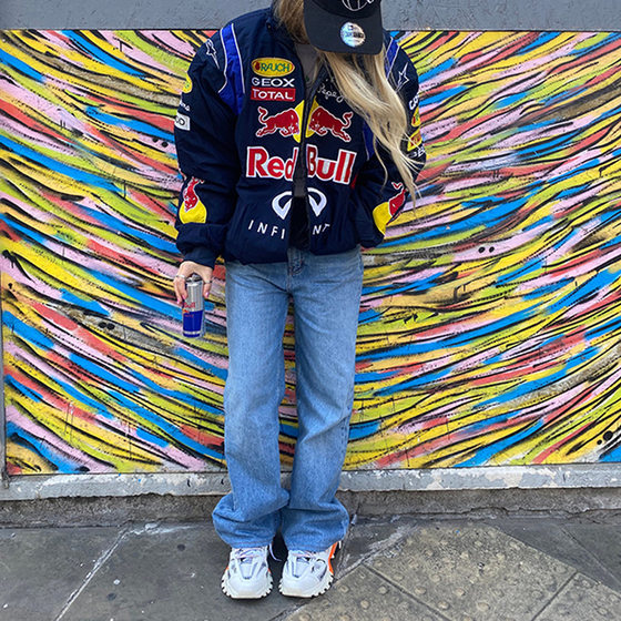 2024 Spring and Autumn New Cross-border Jacket Amazon Sportswear Black Printed Casual Loose Long Sleeve