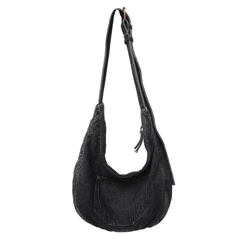 2024 verano nuevo estilo literario y artístico de gran capacidad denim señoras bolso diagonal de un solo hombro casual bolso tote de todo fósforo al por mayor