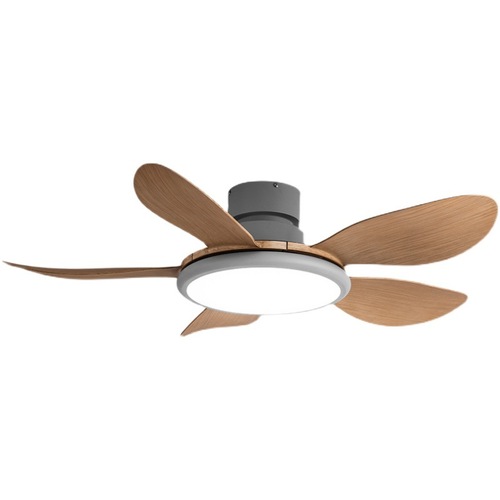 Full spectrum LED ceiling five-leaf ceiling fan lamp restaurant modern log style frequency conversion living room lamp 72W fan bedroom lamp