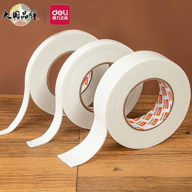 Deli пена Двусторонняя лента 12 мм 18 мм 24 мм 36 мм канцелярские товары EVA губчатая лента пенный клей