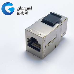 CAT6A female-to-female adapter network test shield straight through mold fast