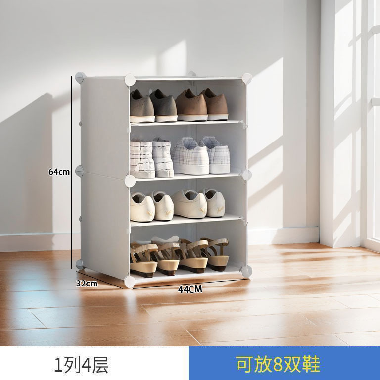 Estante de zapatos simple puerta doméstica multicapa de almacenamiento a prueba de polvo interior nuevo tipo 2026 alquiler transparente gabinete de zapatos de plástico