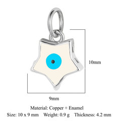 太陽月亮星星銅鋯石吊墜眼睛手掌五角星八芒星新月牙diy飾品配件