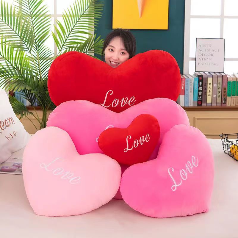 Cute Letter Heart Shape Pp Cotton Throw Pillow display picture 9