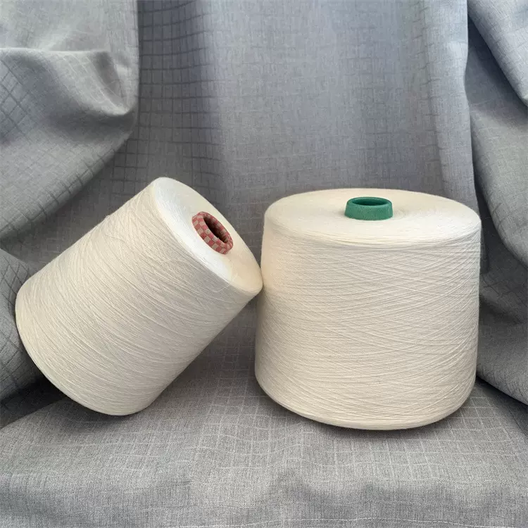 批发 粘胶亚麻混纺纱70/30  16支21支 环保粘胶亚麻纱 漂白亚麻纱