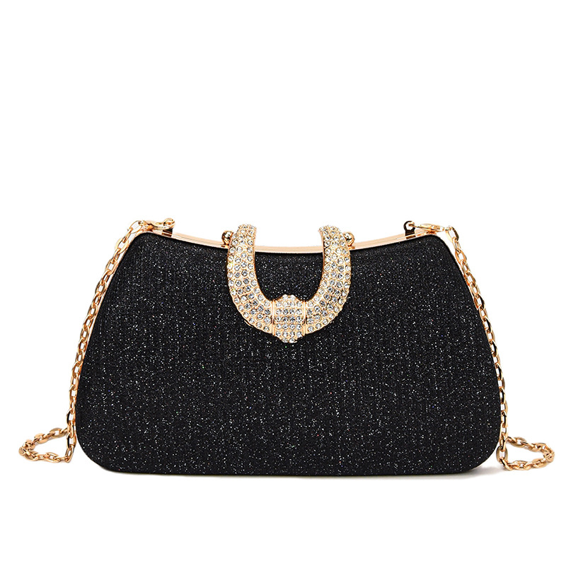 New Trendy Cross-Border Glitter Handheld Evening Clutch Bag, European And American Style Small Square Elegant Socialite Bag - Thumbnail 6