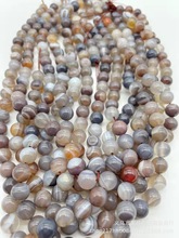 天然波斯湾条纹缠丝玛瑙 半成品散珠DIY手链项链串珠配件批发外贸