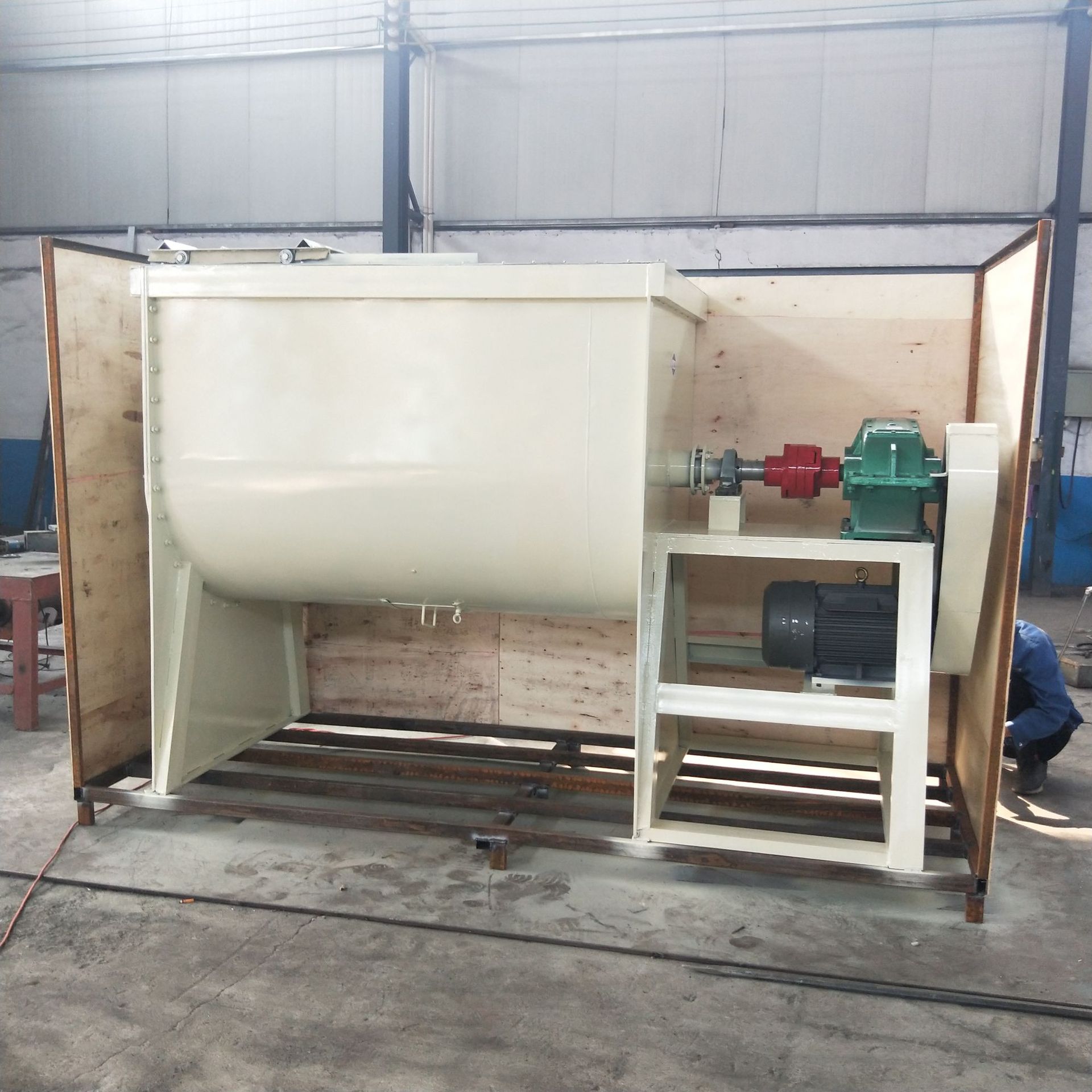 粉体设备厂家设计销售卧式双螺带混合机 2立方卧式混合机现货销售